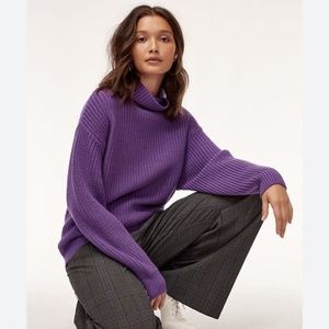 Aritzia Wilfred Montpellier purple turtleneck